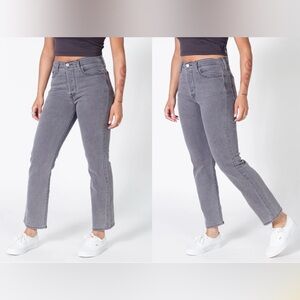 Levis Wedgie straight Cosmic Comet grey Size 25in Inseam 28in grey jeans